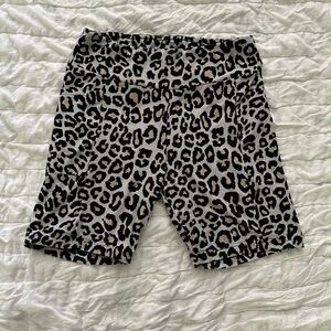 No Boundaries cheetah print biker shorts